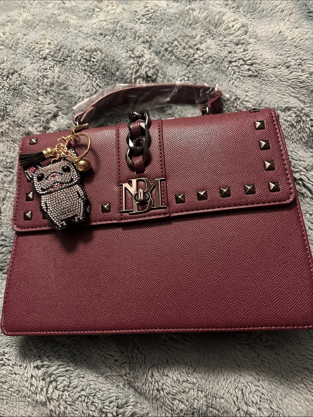 Women's Structured Top-Handle Satchel - Wine